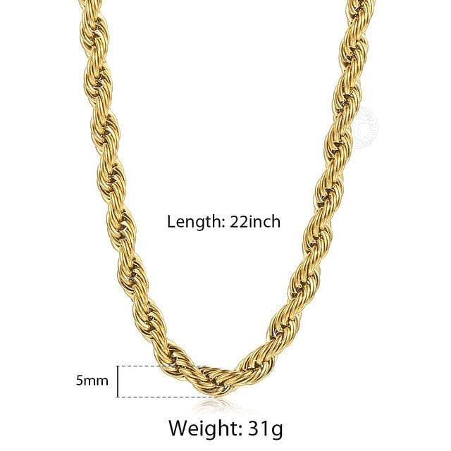 VVS Jewelry hip hop jewelry chain Stainless Steel Rope Chain