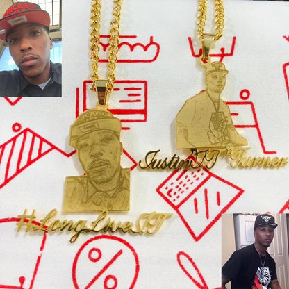 VVS Jewelry hip hop jewelry chains VVS Jewelry Custom Portrait Photo Chain