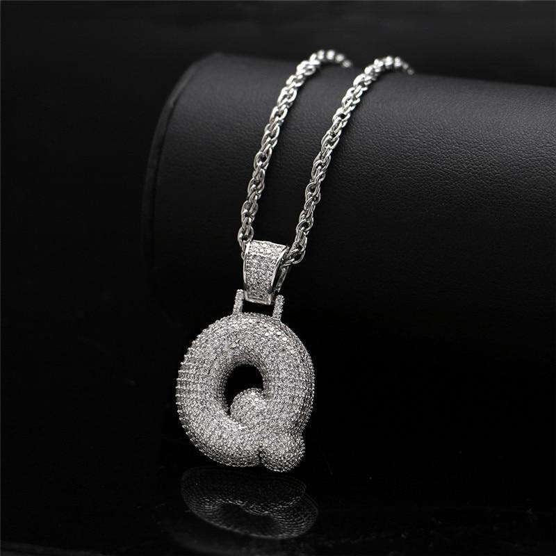 VVS Jewelry hip hop jewelry Custom Bubble Letter Name Chain Necklace