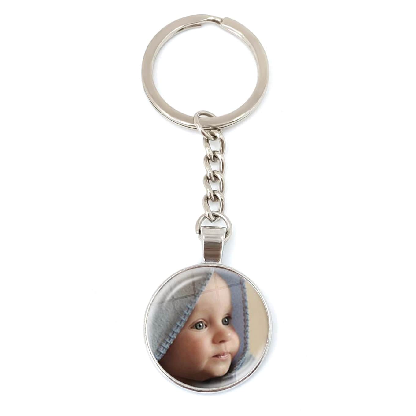 VVS Jewelry hip hop jewelry Custom Photo Baby Keychain with Charms