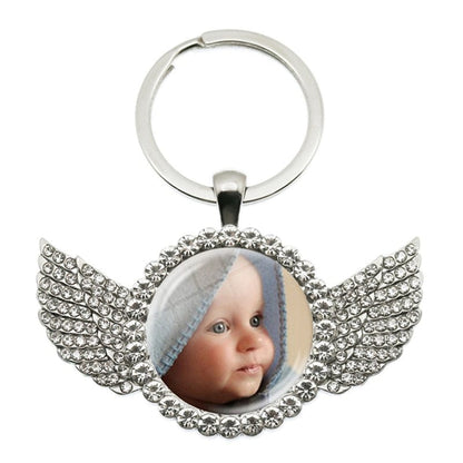 VVS Jewelry hip hop jewelry Custom Photo Baby Keychain with Charms