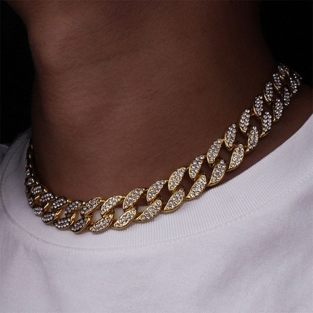 VVS Jewelry hip hop jewelry Dibs Big Dollar Cuban Choker Set