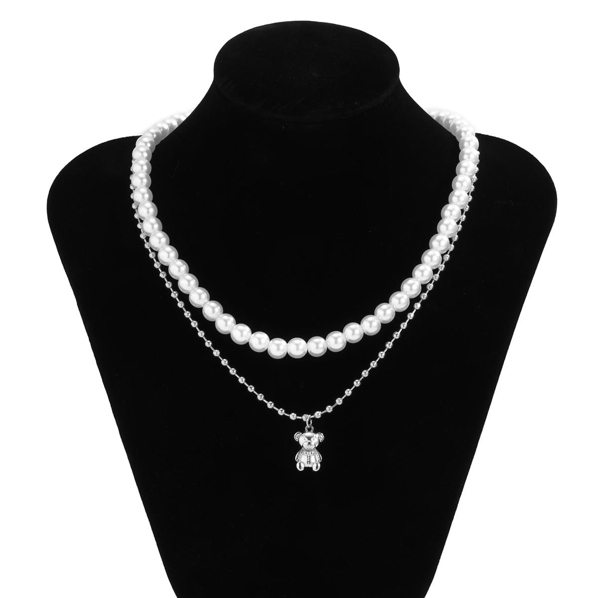 VVS Jewelry hip hop jewelry Double Layered Pearl Necklace