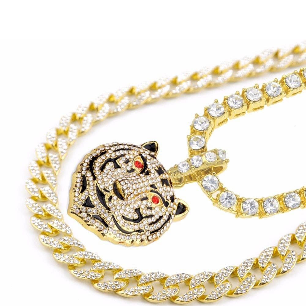 VVS Jewelry hip hop jewelry Everything Combo Set Drizzy Tiger Tennis plus Cuban Choker Set