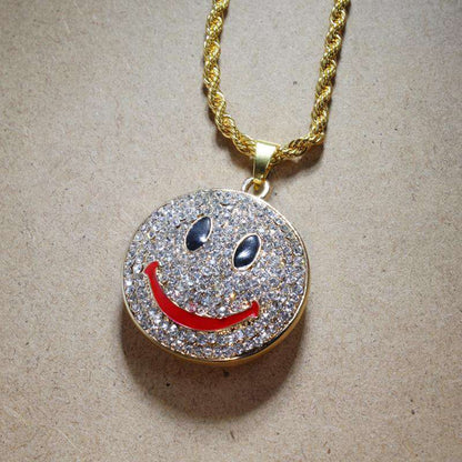 VVS Jewelry hip hop jewelry Everything Combo Set Iced Smiley Pendant + Watch Gift Set