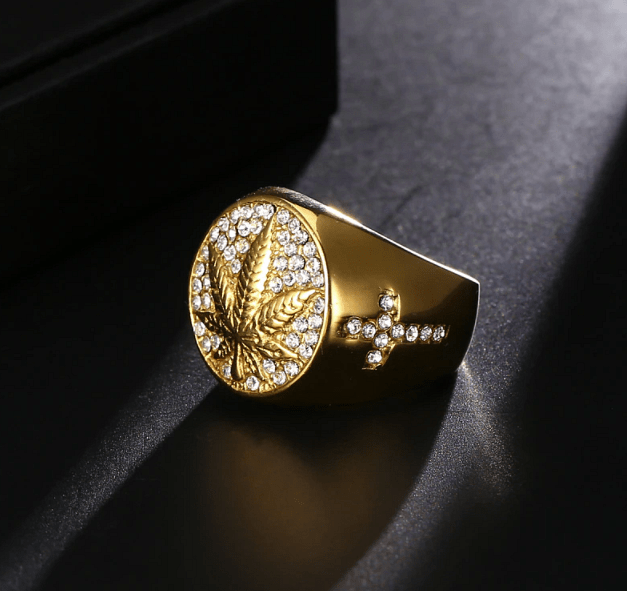 VVS Jewelry hip hop jewelry Iced Out Gold MJ Ring