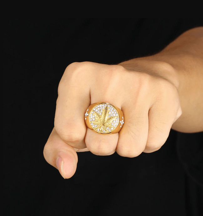 VVS Jewelry hip hop jewelry Iced Out Gold MJ Ring