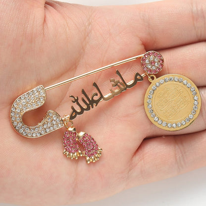 VVS Jewelry hip hop jewelry Iced Out Islam Baby Pin Brooch