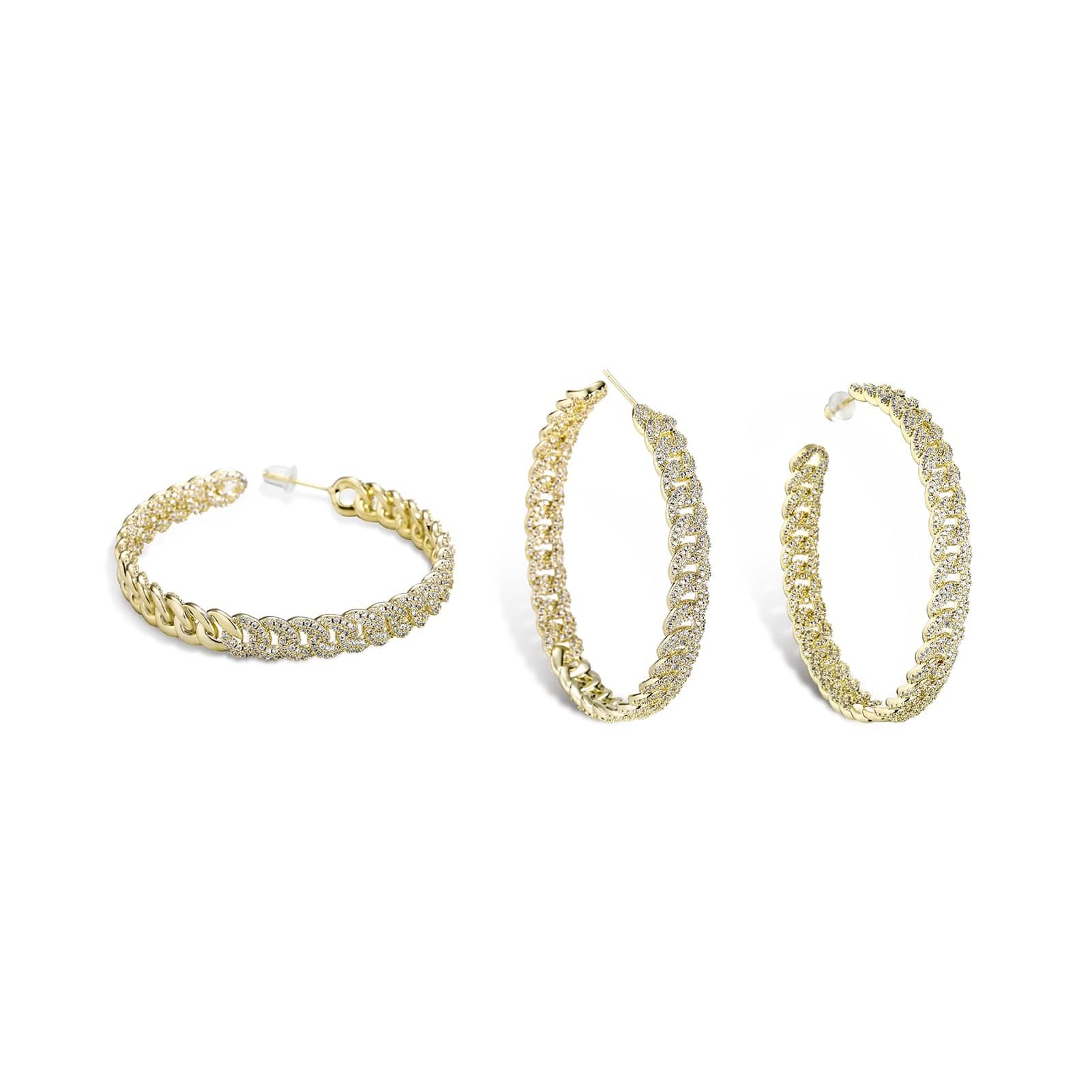 VVS Jewelry hip hop jewelry Iced Out Minimalist Miami Cuban Hoop Earrings