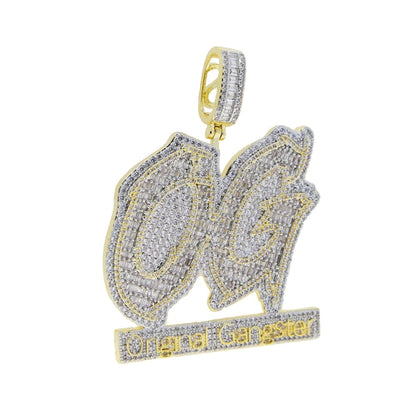 VVS Jewelry hip hop jewelry Iced Out "OG - Original Gangster" Pendant Chain