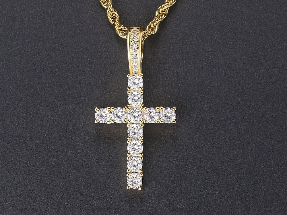 VVS Jewelry hip hop jewelry Icy Kid's Cross Pendant Necklace