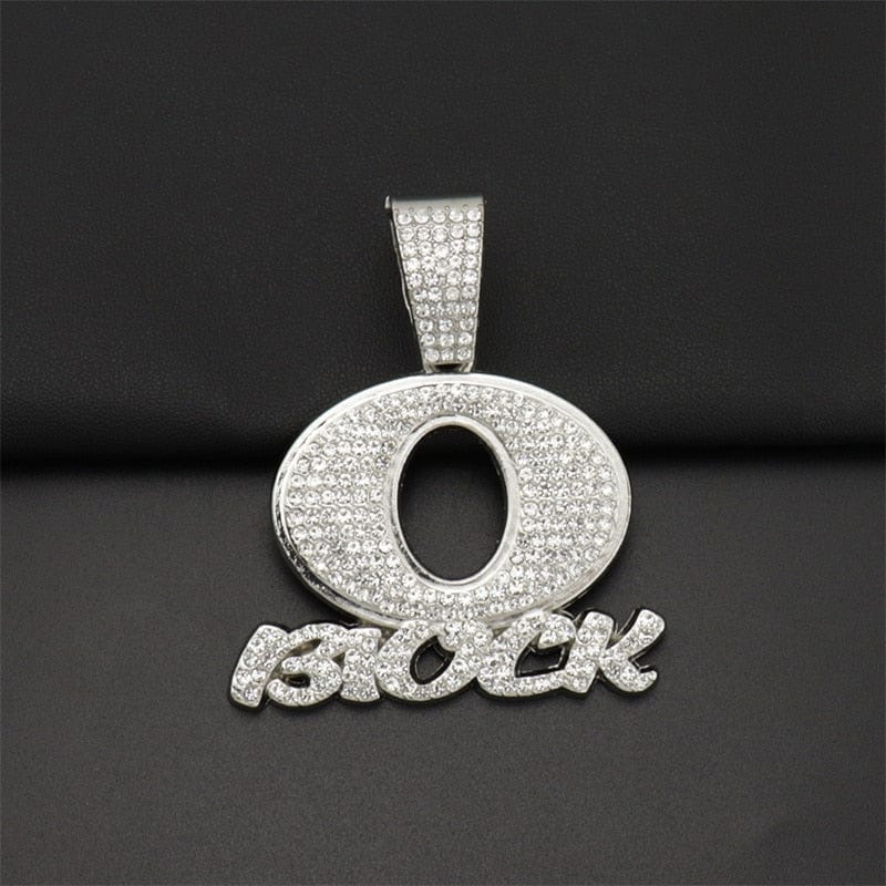 VVS Jewelry hip hop jewelry Icy Rapper O BLOCK Cuban Pendant Chain