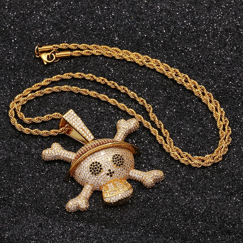 VVS Jewelry hip hop jewelry King Crossbone Pirate Skull  Pendant