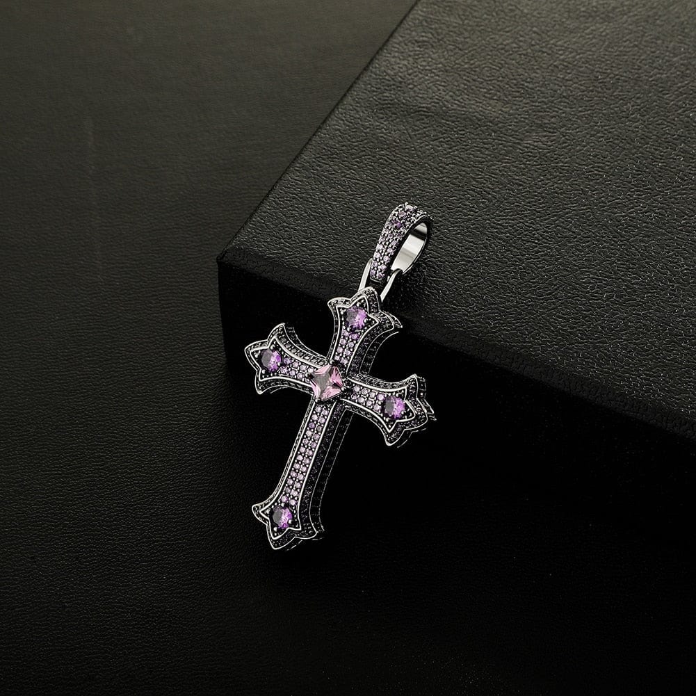 VVS Jewelry hip hop jewelry Large Diamond Gothic Cross Pendant