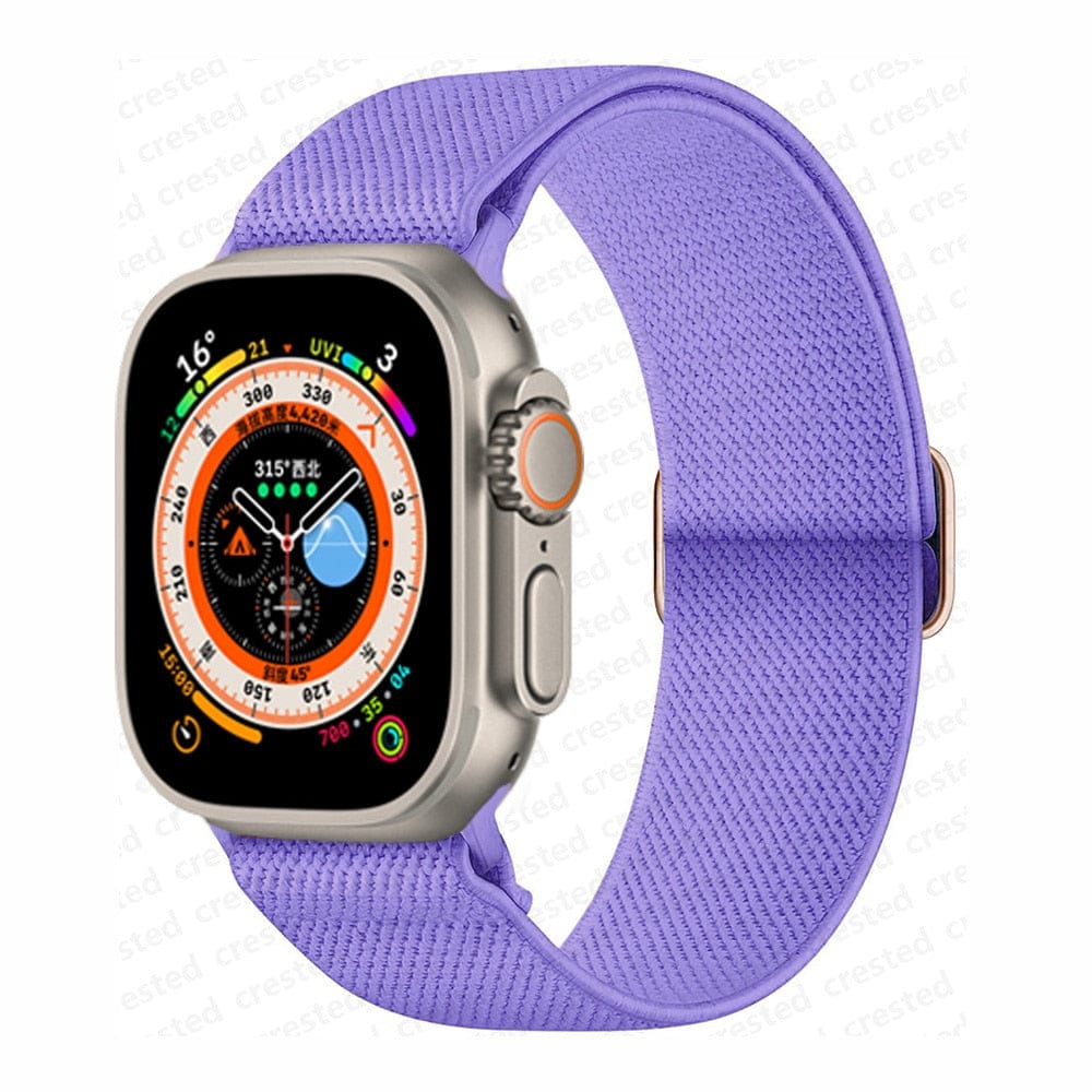VVS Jewelry hip hop jewelry Lilac / 38mm 40mm 41mm Adjustable Watch Band Scrunchie Strap
