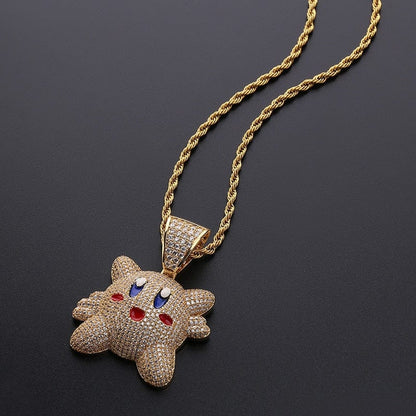 VVS Jewelry hip hop jewelry Micropave Iced Kirby Rapper Pendant Chain