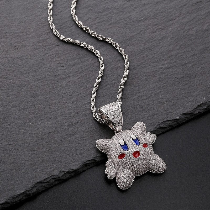 VVS Jewelry hip hop jewelry Micropave Iced Kirby Rapper Pendant Chain