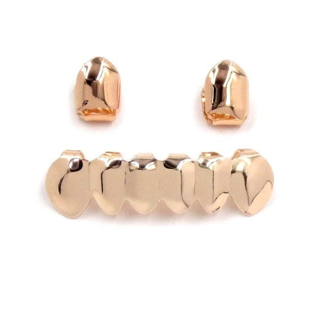 VVS Jewelry hip hop jewelry Rose Gold Boss Man Grillz Set