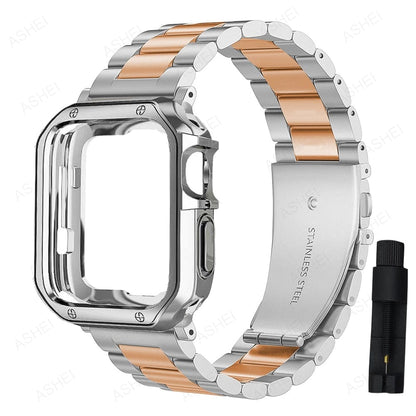 VVS Jewelry hip hop jewelry Silver-Gold / iwatch 7 8 45mm iWatch Watch Band and Case