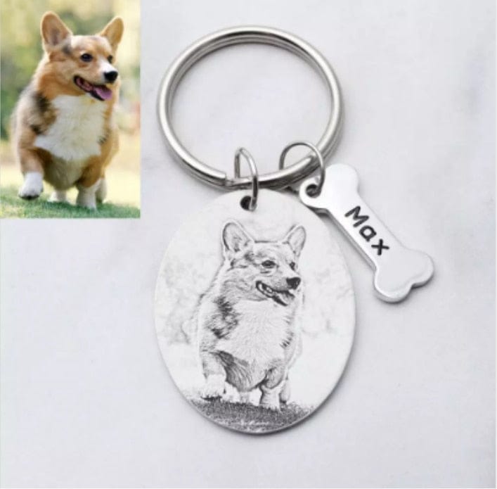 VVS Jewelry hip hop jewelry Style 5 Custom Name and Photo Keychain Pet Jewelry