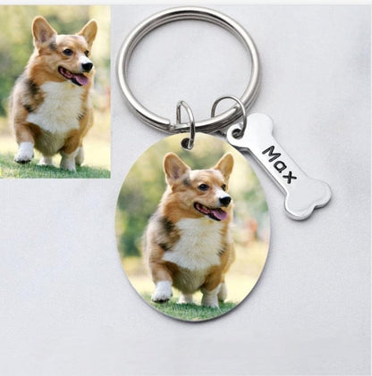 VVS Jewelry hip hop jewelry Style 6 Custom Name and Photo Keychain Pet Jewelry