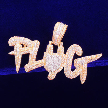 VVS Jewelry hip hop jewelry The Plug Two-tone Pendant Chain