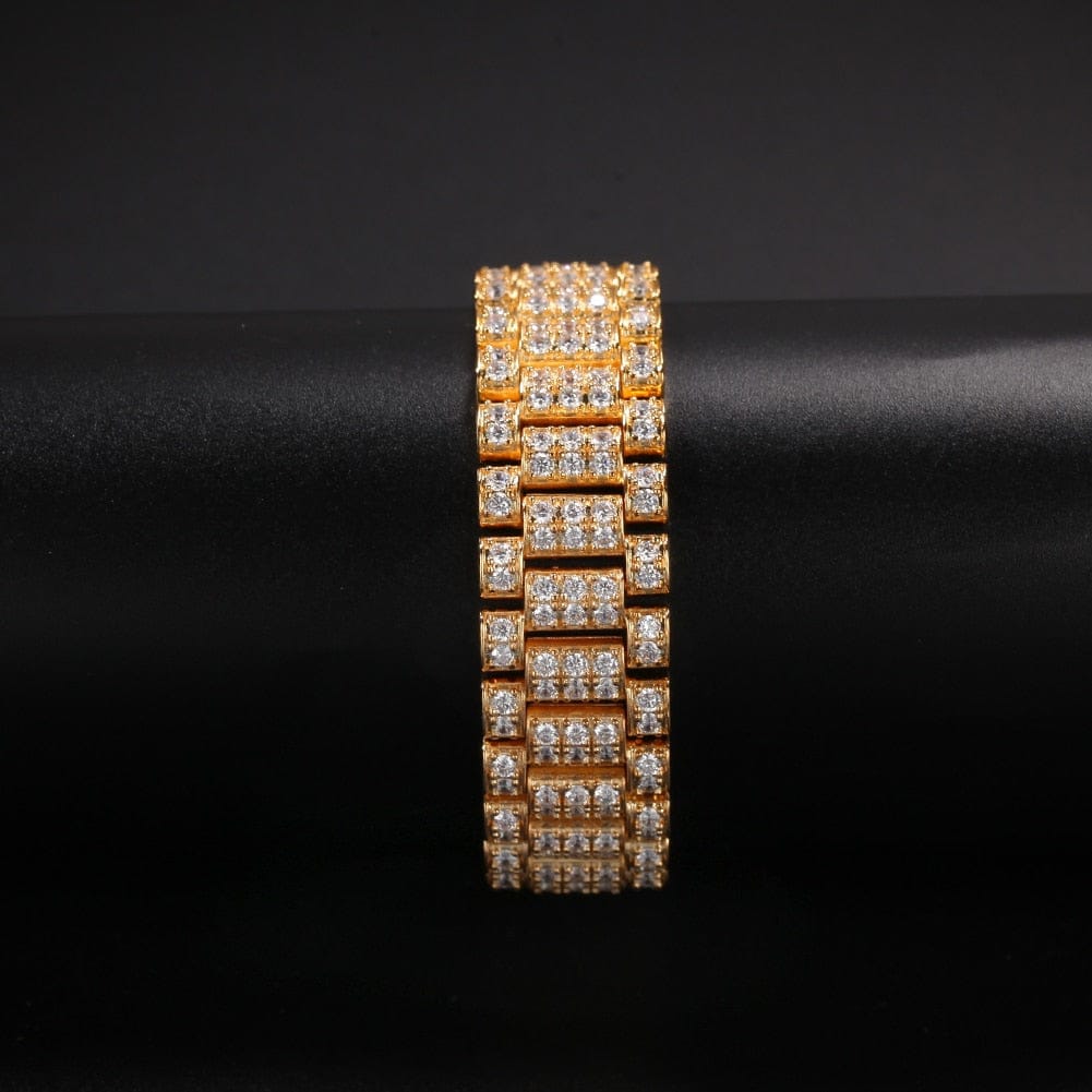 VVS Jewelry hip hop jewelry VVS Jewelry 15MM Fully Iced Watch Bracelet