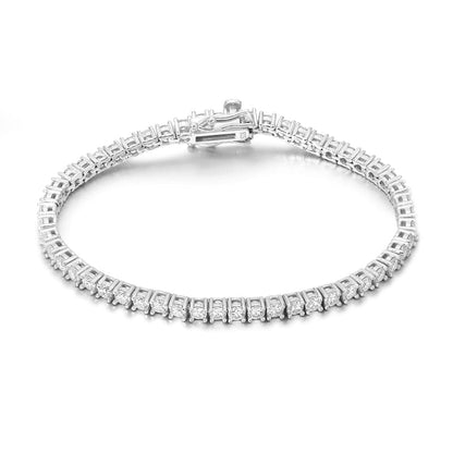 VVS Jewelry hip hop jewelry VVS Jewelry 925 Sterling Silver VVS1 Moissanite Diamond 4mm Tennis Bracelet