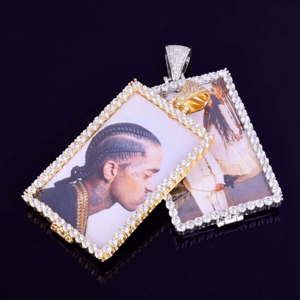 VVS Jewelry hip hop jewelry VVS Jewelry Custom Photo Square Medallion Chain