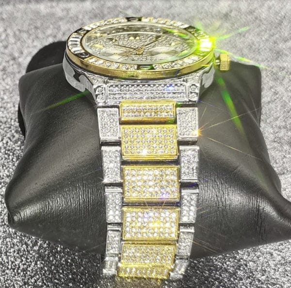 VVS Jewelry hip hop jewelry VVS Jewelry Iced out Baguette Watch