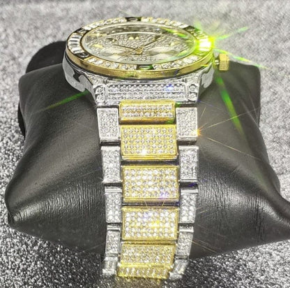 VVS Jewelry hip hop jewelry VVS Jewelry Iced out Baguette Watch