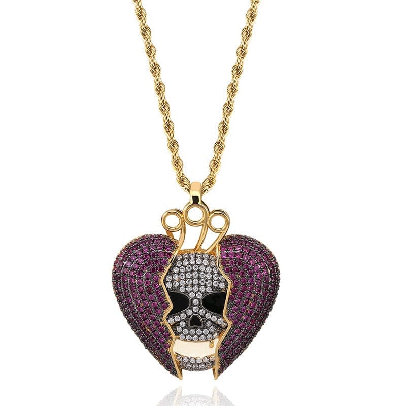 VVS Jewelry hip hop jewelry VVS Jewelry Iced Out Juice Wrld Heart Pendant