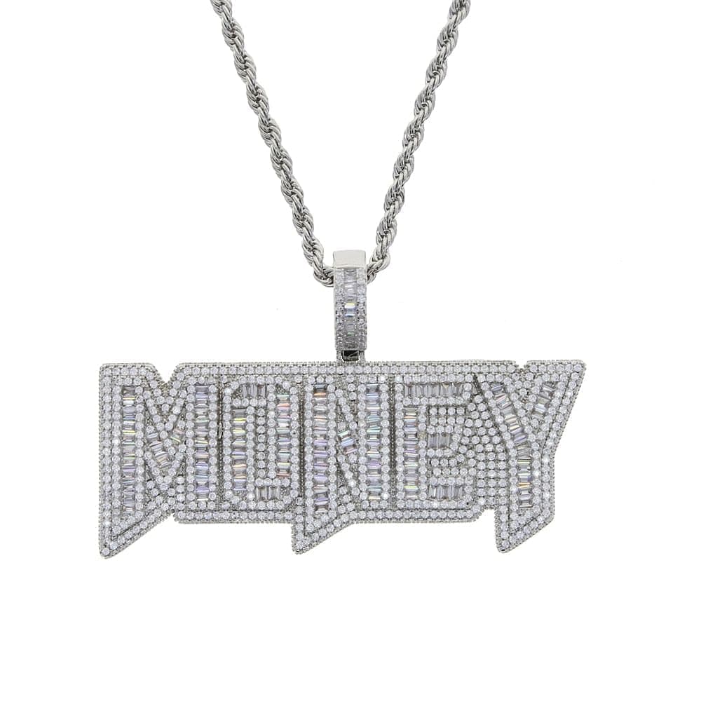 VVS Jewelry hip hop jewelry VVS Jewelry Iced Out "MONEY" Pendant Chain