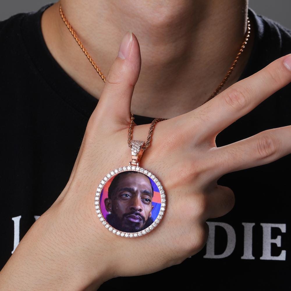 VVS Jewelry hip hop jewelry VVS Jewelry Large Custom Photo Pendant + Free Chain