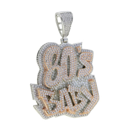 VVS Jewelry hip hop jewelry VVS Jewelry Two-Tone 80's Baby Boss Bling Pendant Chain