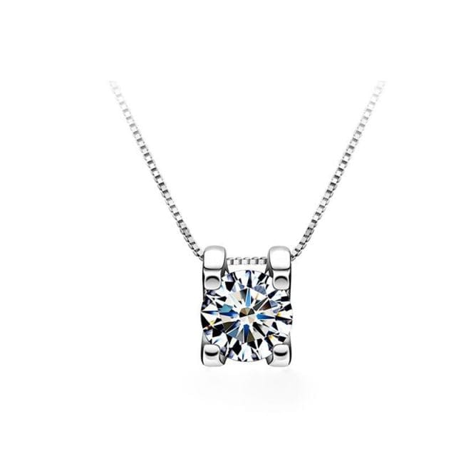 VVS Jewelry hip hop jewelry VVS1 Classic Moissanite Pendant 925 Silver Necklace