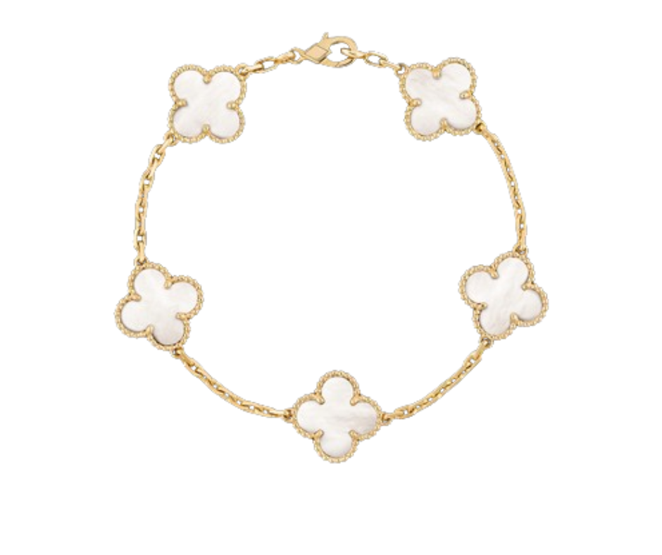 Alhambra-Armband mit Kleeblattmotiv – 18 Karat Gold und 925er Sterlingsilber
