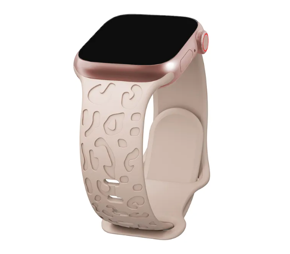 Silikonarmband mit Leopardenmuster für Apple Watch